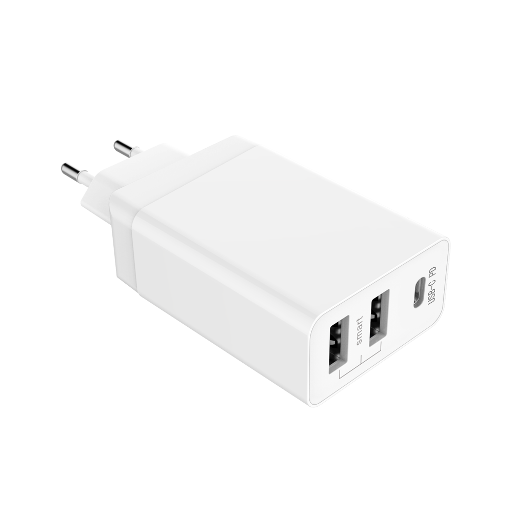 3USB 30W EU-plug PD Charger